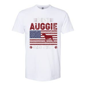 Best Auggie Dad Ever American Flag Dog Dad Softstyle CVC T-Shirt