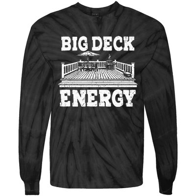 Big A Deck Energy Backyard Deck Patio Outdoor Energie Tie-Dye Long Sleeve Shirt