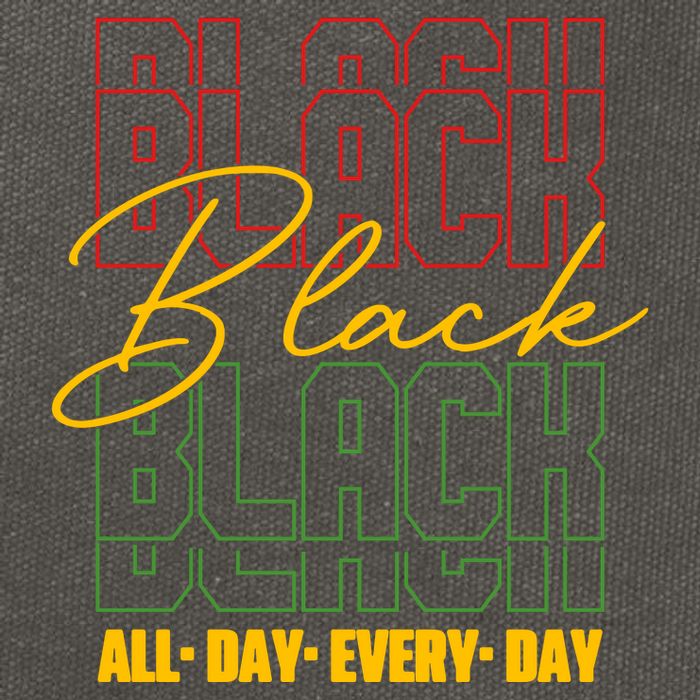 Black All Day Every Day Celebrating Black History Cotton Canvas Backpack