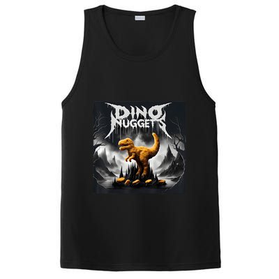 Black Aesthetic Dino Nuggets Death Metal Music Chicken Nugs PosiCharge Competitor Tank