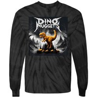 Black Aesthetic Dino Nuggets Death Metal Music Chicken Nugs Tie-Dye Long Sleeve Shirt