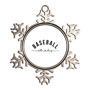 Baseball All Day Baseball Mom Gift Baseball Mom Gift Metallic Star Ornament