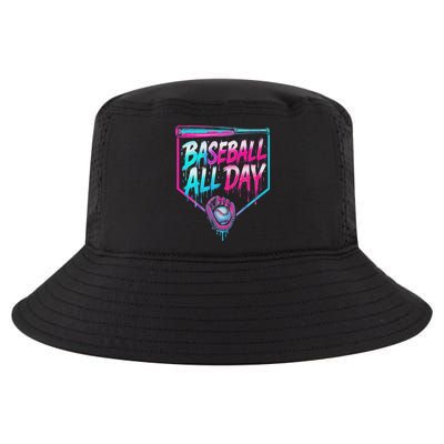 Baseball All Day Ice Cream Dripping Drip Cool Comfort Performance Bucket Hat