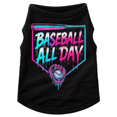 Baseball All Day Ice Cream Dripping Drip Doggie Tank