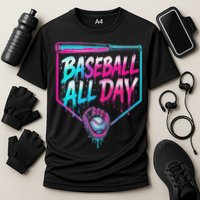 Baseball All Day Ice Cream Dripping Drip Cooling Performance Crew T-Shirt