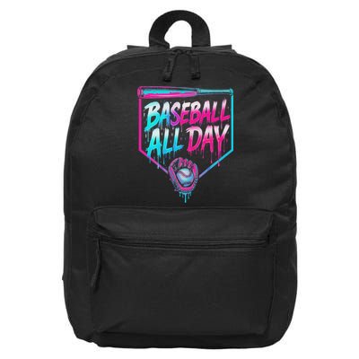 Baseball All Day Ice Cream Dripping Drip 16 in Basic Backpack