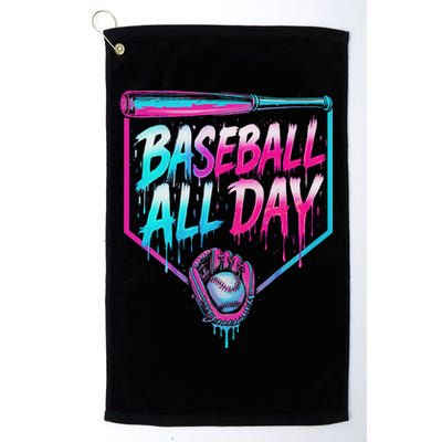 Baseball All Day Ice Cream Dripping Drip Golf Towel