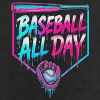 Baseball All Day Ice Cream Dripping Drip Golf Towel