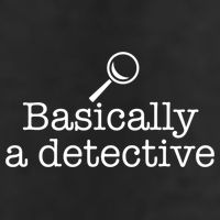 Basically A Detective True Crime Fan Funny Mystery Meme Gift 7 Panel Mesh Trucker Snapback Hat