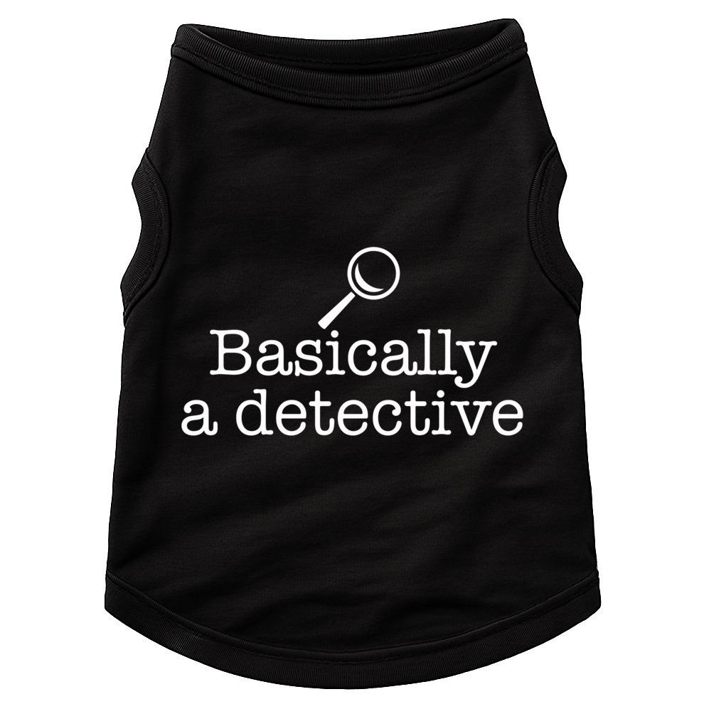 Basically A Detective True Crime Fan Funny Mystery Meme Gift Doggie Tank