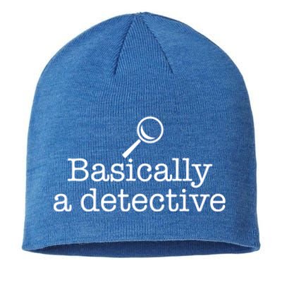 Basically A Detective True Crime Fan Funny Mystery Meme Gift Sustainable Beanie