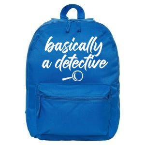 Basically A Detective True Crime Fan Funny Mystery Meme Gift 16 in Basic Backpack