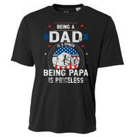 Being A Dad Is An Honor Being A Papa Is Priceless Funny Father Cooling Performance Crew T-Shirt