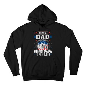 Being A Dad Is An Honor Being A Papa Is Priceless Funny Father Hoodie