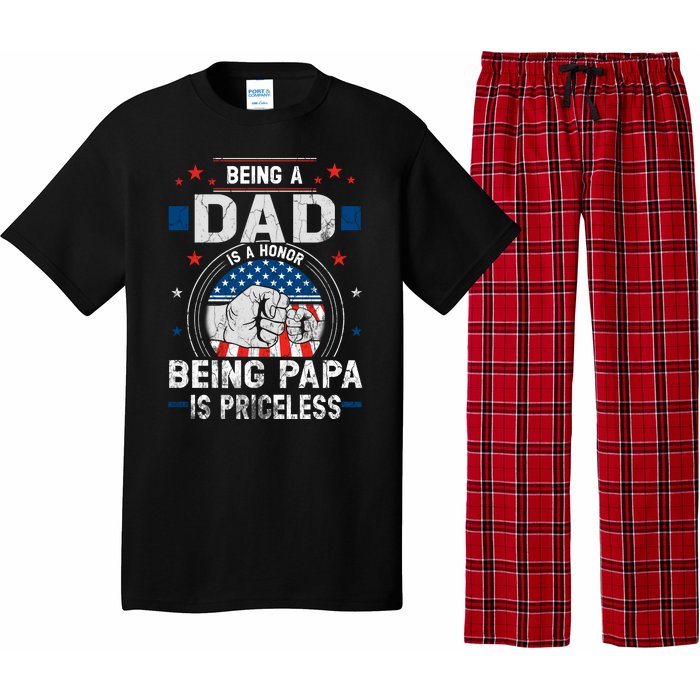 Being A Dad Is An Honor Being A Papa Is Priceless Funny Father Pajama Set