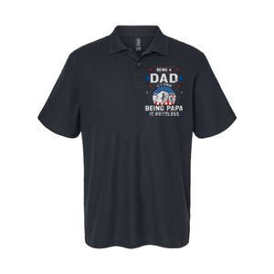 Being A Dad Is An Honor Being A Papa Is Priceless Funny Father Softstyle Adult Sport Polo