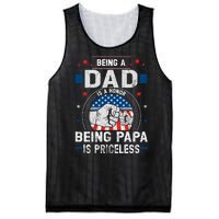 Being A Dad Is An Honor Being A Papa Is Priceless Funny Father Mesh Reversible Basketball Jersey Tank