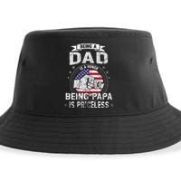 Being A Dad Is An Honor Being A Papa Is Priceless Funny Gift Sustainable Bucket Hat