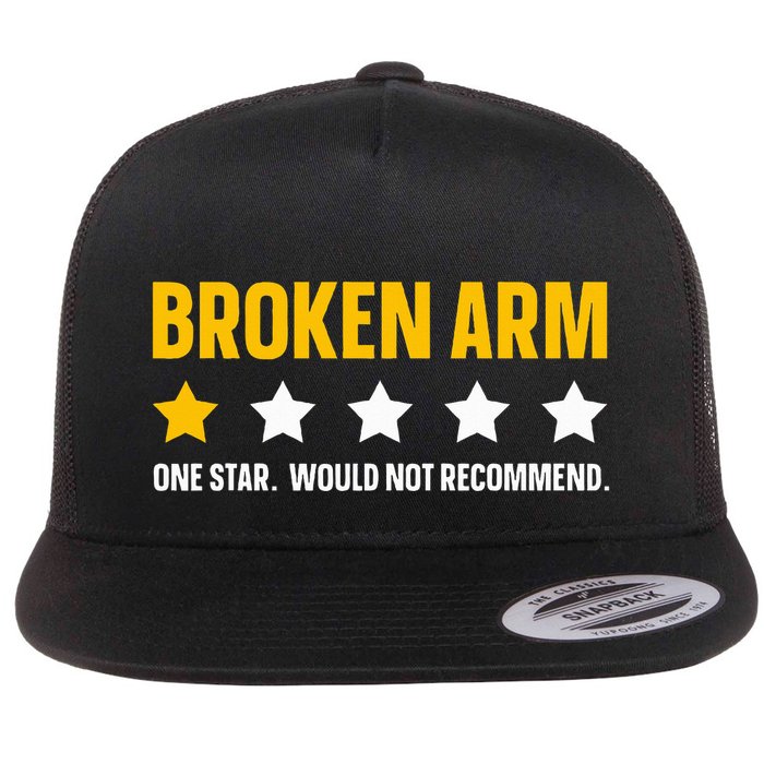 Broken Arm Design For Get Well Broken Arm Flat Bill Trucker Hat