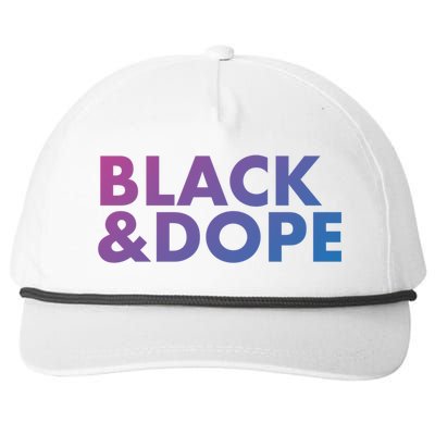 Black And Dope Great Gift Crafted For Black Culture Cool Gift Snapback Five-Panel Rope Hat