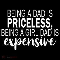 Being A Dad Is Priceless Being A Girl Dad Is Expensive Funny Gift Youth Performance Sprint T-Shirt