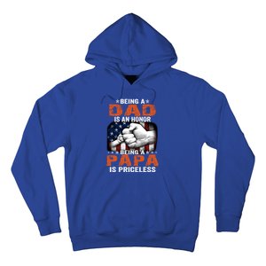 Being A Dad Is An Honor Being A Papa Is Priceless Gift Hoodie