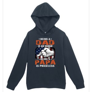 Being A Dad Is An Honor Being A Papa Is Priceless Gift Urban Pullover Hoodie