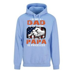 Being A Dad Is An Honor Being A Papa Is Priceless Gift Unisex Surf Hoodie