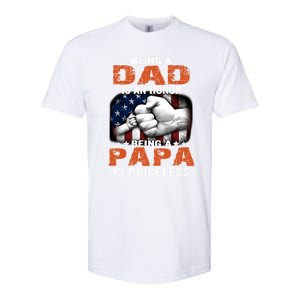 Being A Dad Is An Honor Being A Papa Is Priceless Gift Softstyle CVC T-Shirt