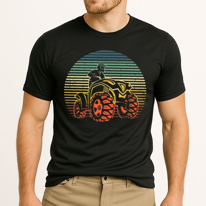 Best ATV Design 4 Wheeler ATV Quad Racing Cooling Performance Crew T-Shirt