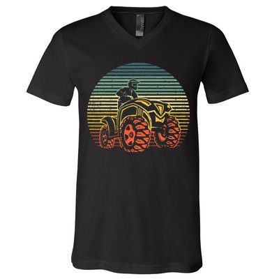 Best ATV Design 4 Wheeler ATV Quad Racing V-Neck T-Shirt