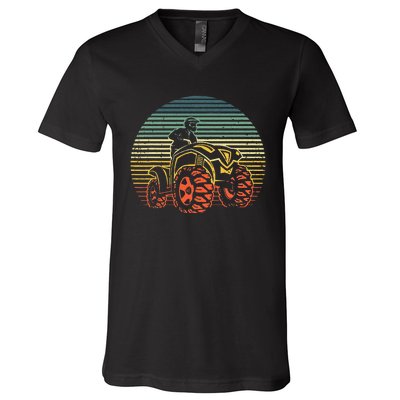 Best ATV Design 4 Wheeler ATV Quad Racing V-Neck T-Shirt