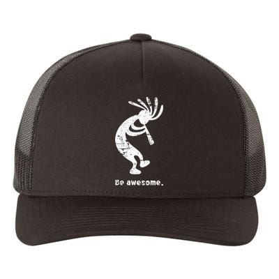 Be Awesome Dancing Kokopelli Southwestern Distressed Yupoong Adult 5-Panel Trucker Hat