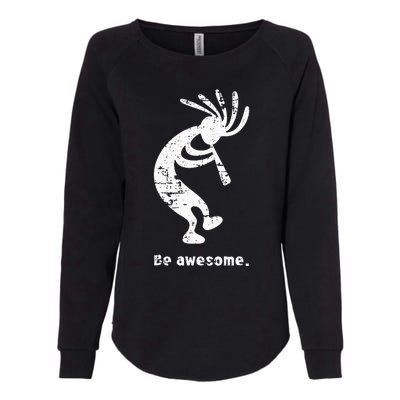 Be Awesome Dancing Kokopelli Southwestern Distressed Womens California Wash Sweatshirt