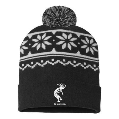 Be Awesome Dancing Kokopelli Southwestern Distressed USA-Made Snowflake Beanie