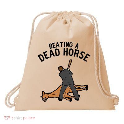 Beating A Dead Horse Meme Funny Drawstring Bag