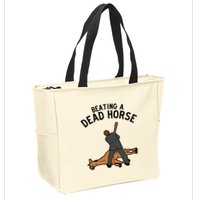 Beating A Dead Horse Meme Funny Zip Tote Bag