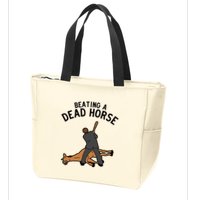 Beating A Dead Horse Meme Funny Zip Tote Bag