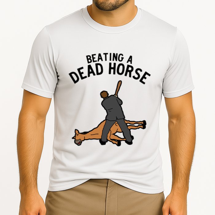 Beating A Dead Horse Meme Funny Cooling Performance Crew T-Shirt