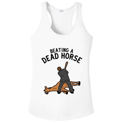 Beating A Dead Horse Meme Funny Ladies PosiCharge Competitor Racerback Tank