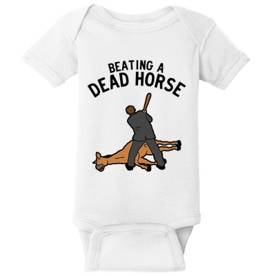 Beating A Dead Horse Meme Funny Baby Bodysuit