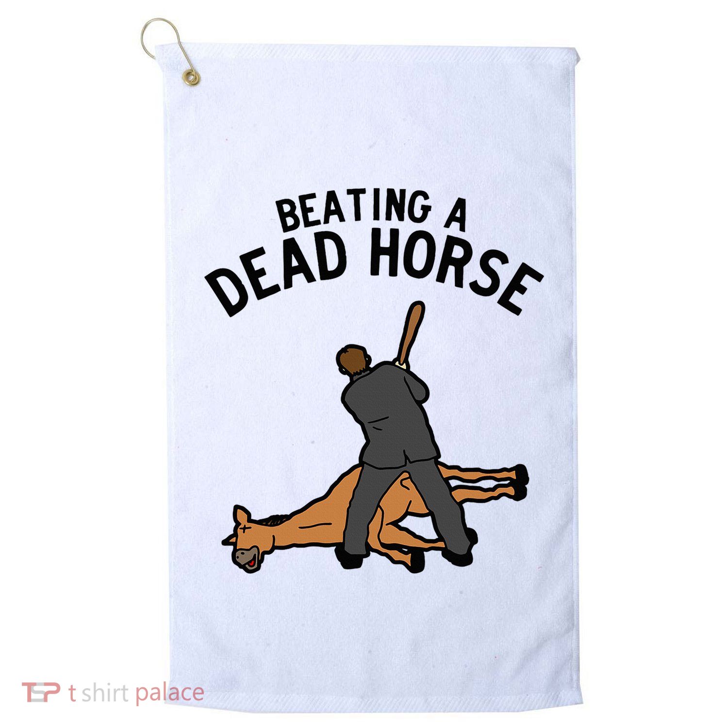 Beating A Dead Horse Meme Funny Golf Towel
