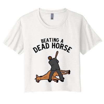 Beating A Dead Horse Meme Funny Crop Top