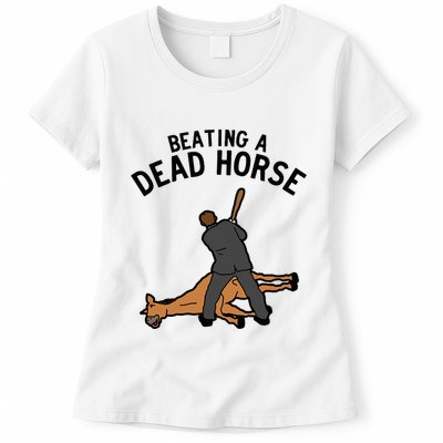 Beating A Dead Horse Meme Funny Womens T-Shirt