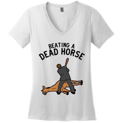 Beating A Dead Horse Meme Funny Women's V-Neck T-Shirt