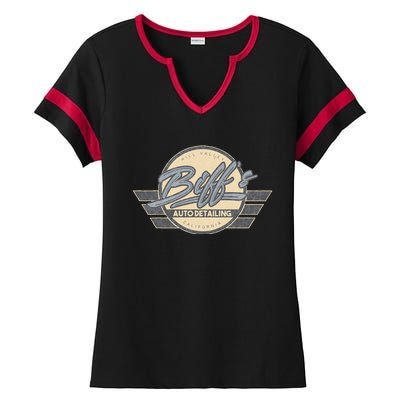 Biffs Auto Detailing Ladies Halftime Notch Neck Tee