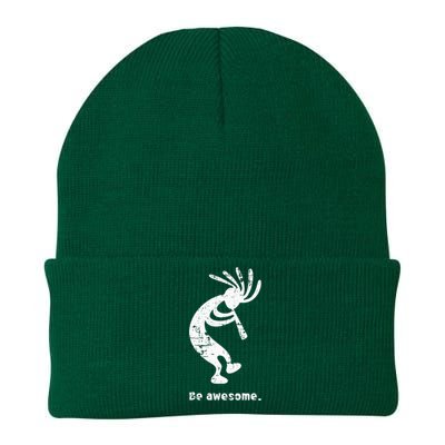 Be Awesome Dancing Kokopelli Southwestern Distressed Knit Cap Winter Beanie