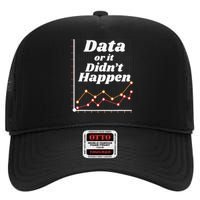 Behavior Analyst Data Or It Didnt Happen High Crown Mesh Back Trucker Hat