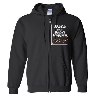 Behavior Analyst Data Or It Didnt Happen Full Zip Hoodie