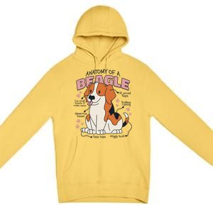 Beagle Anatomy Dog Premium Pullover Hoodie